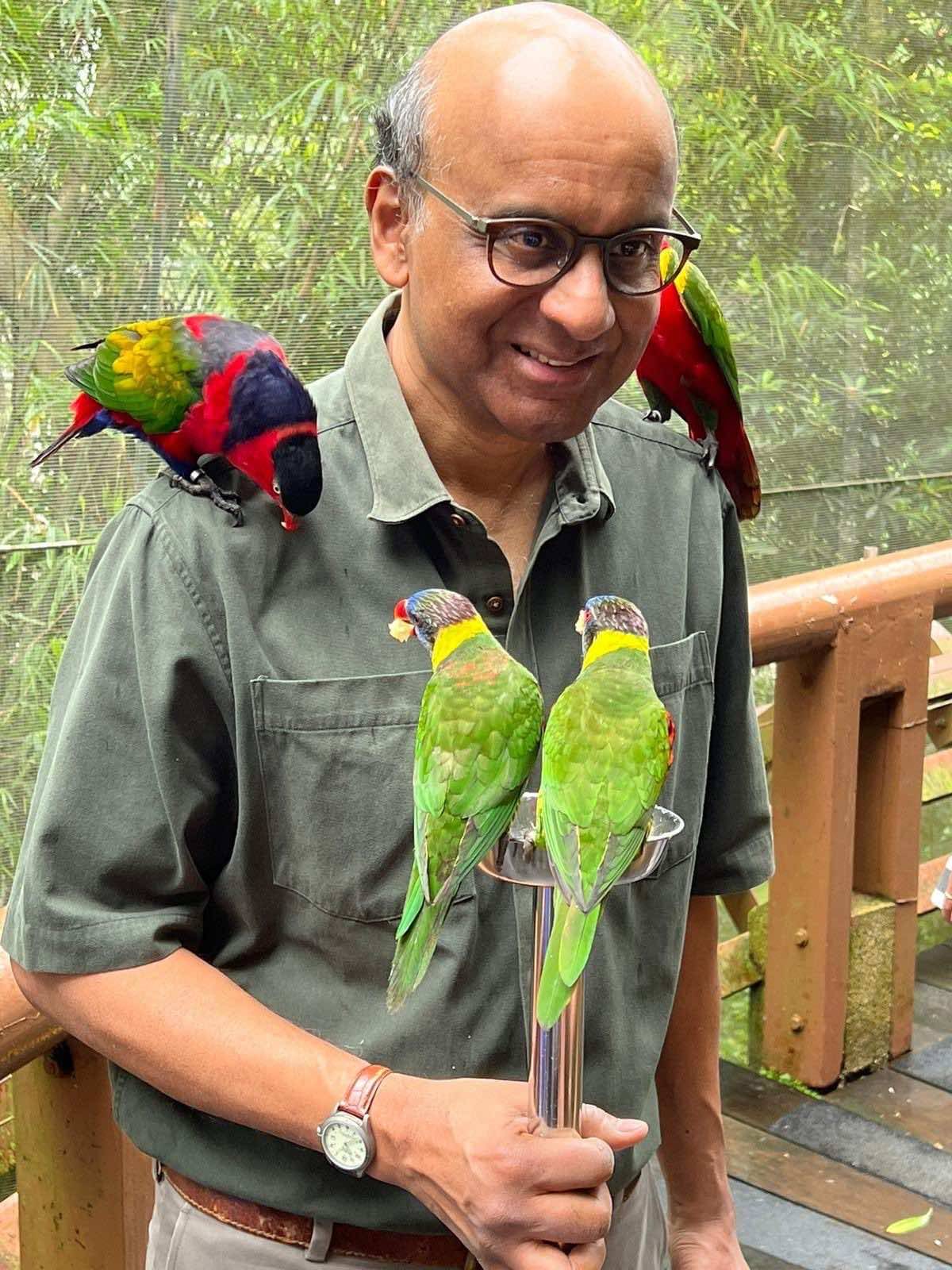 The author, Singapore President Shanmugaratnam.